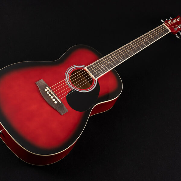red JJ43 acoustic guitar